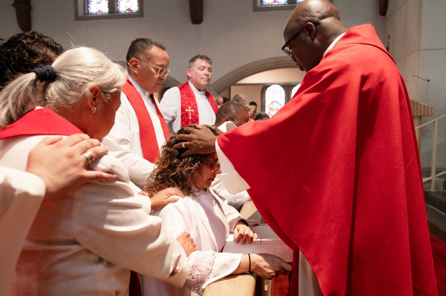 Bishop Placing Hands on Candidate